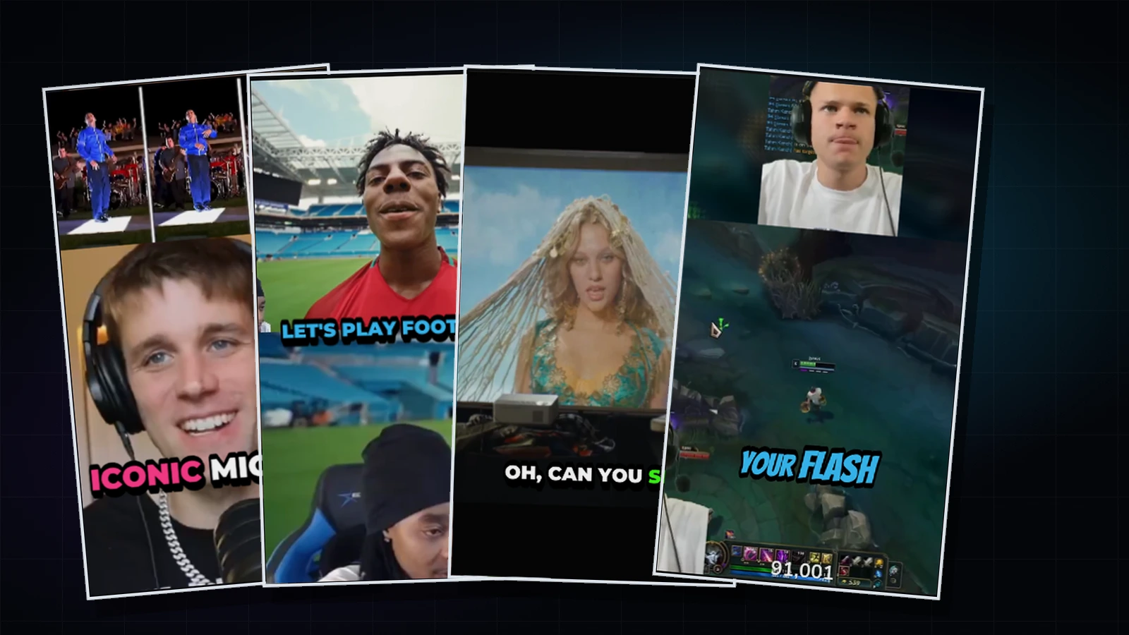 Videoblitz automatic captions preview showing styled short-form subtitle cards
